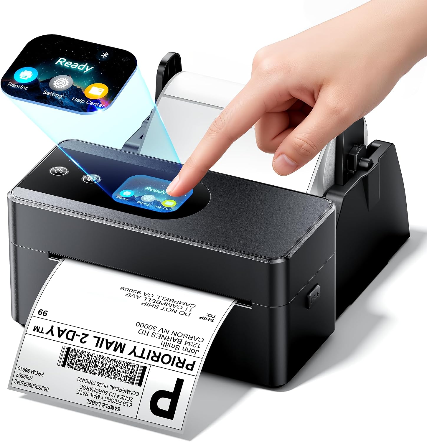 Shipping Label Printer with Touch Screen & Label Holder