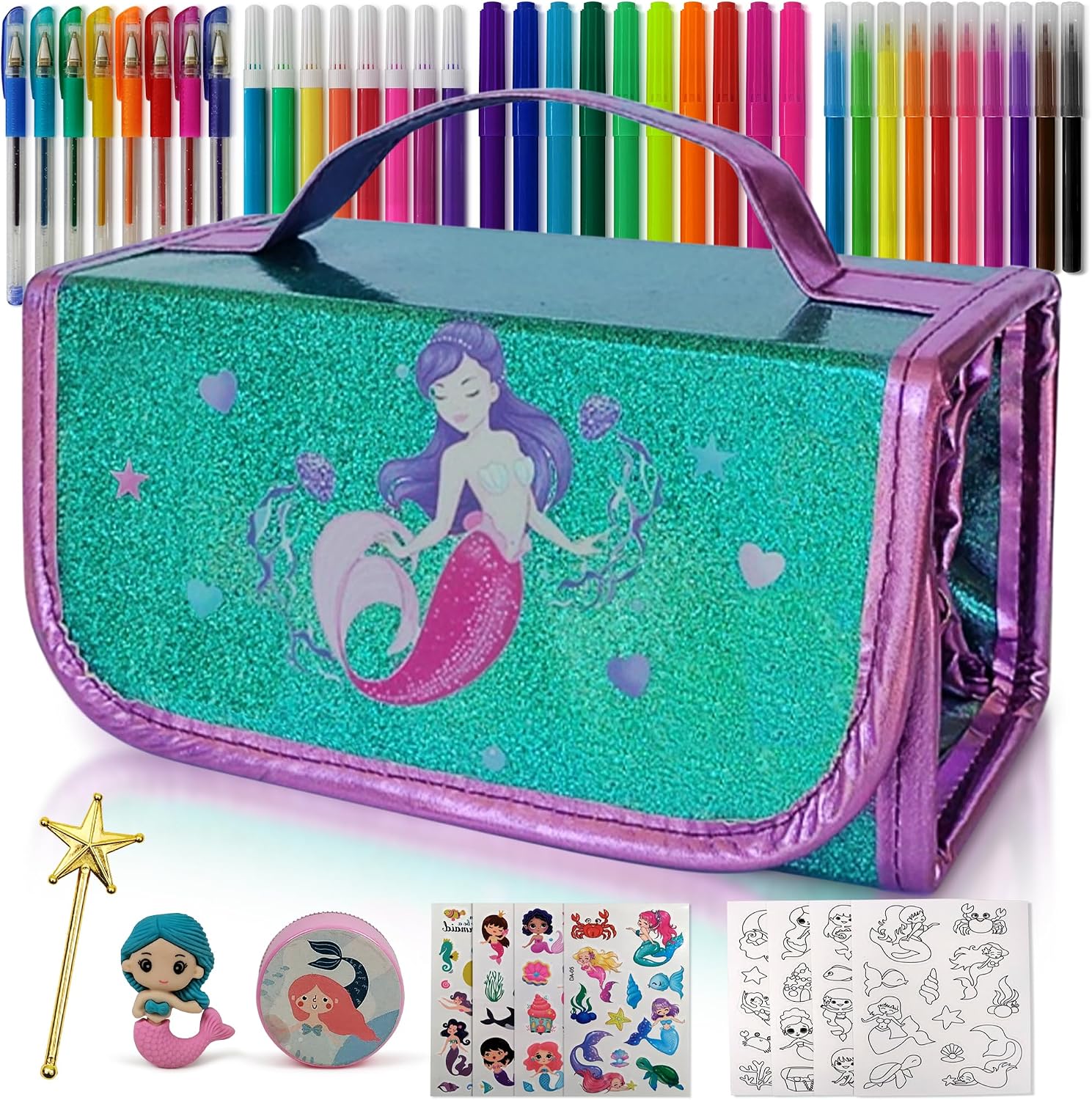 Mermaid Washable Markers Set for Kids