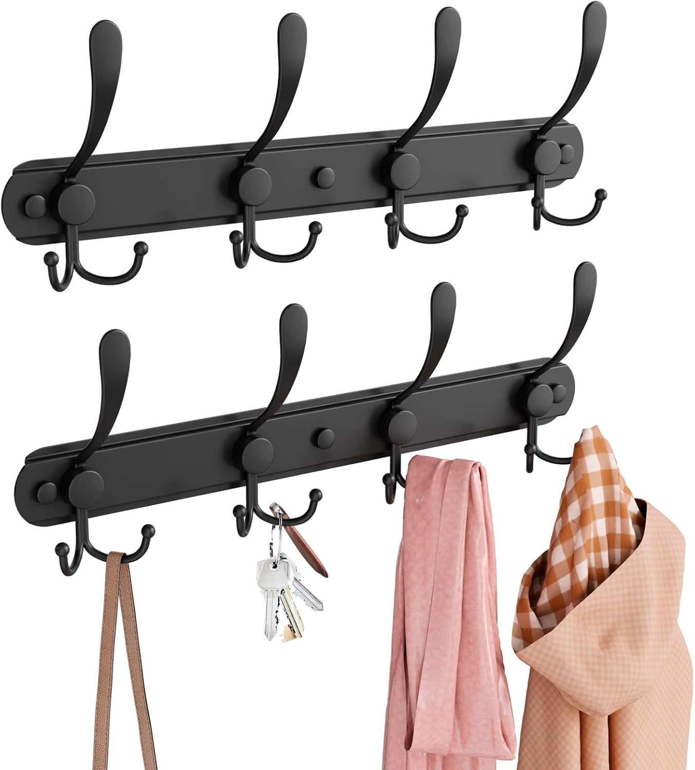 2 Pack Coat Rack Wall Mounted