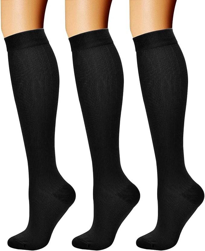 3 Pairs Compression Socks for Women & Men