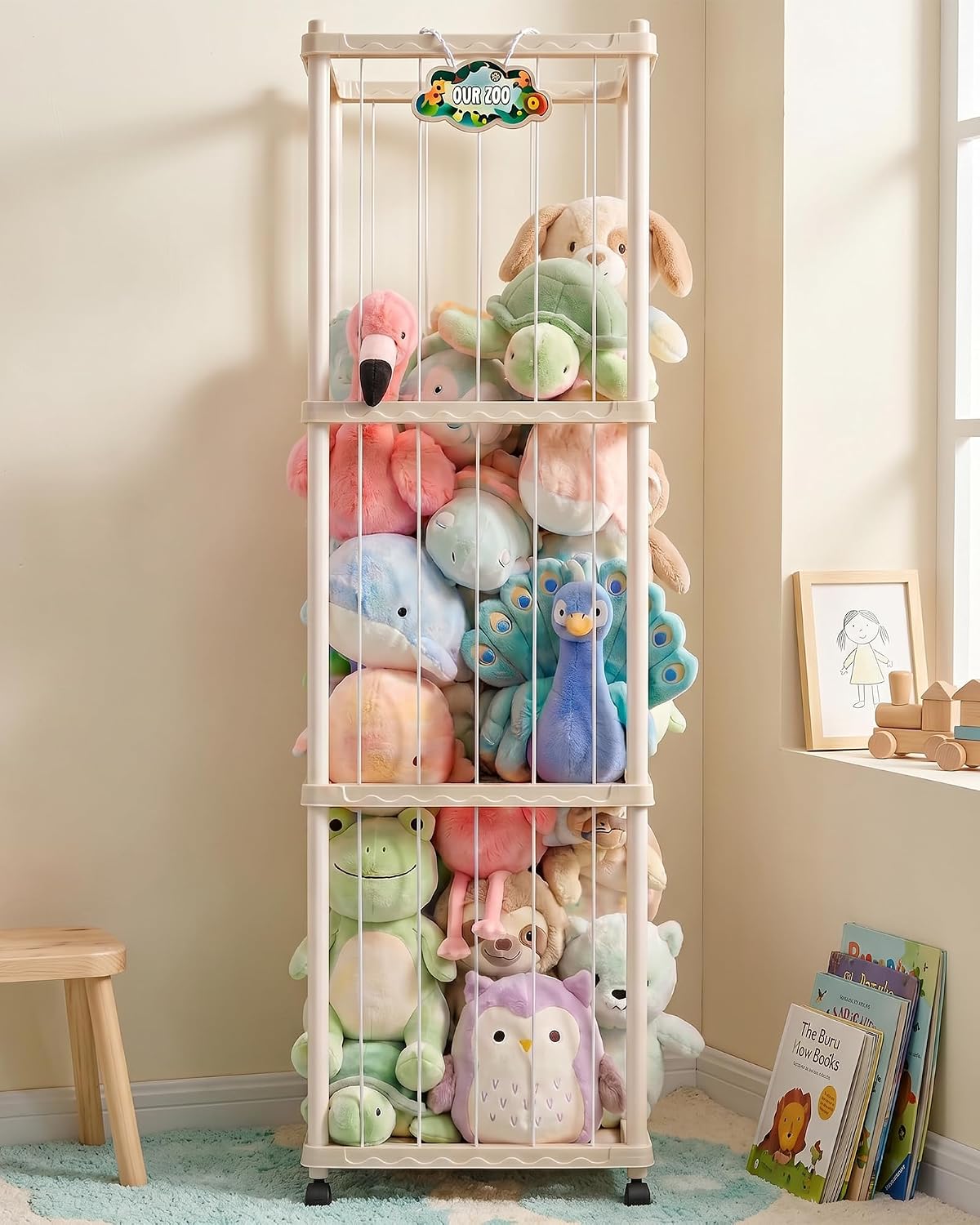 Stuffed Animal Storage Organizer for Kids Room