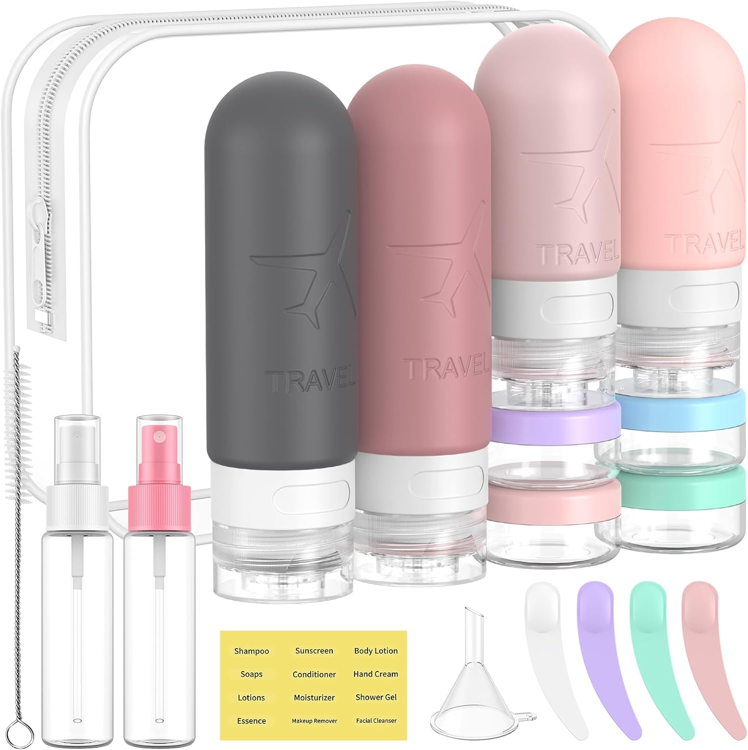 18 Pack Travel Bottles for Toiletries