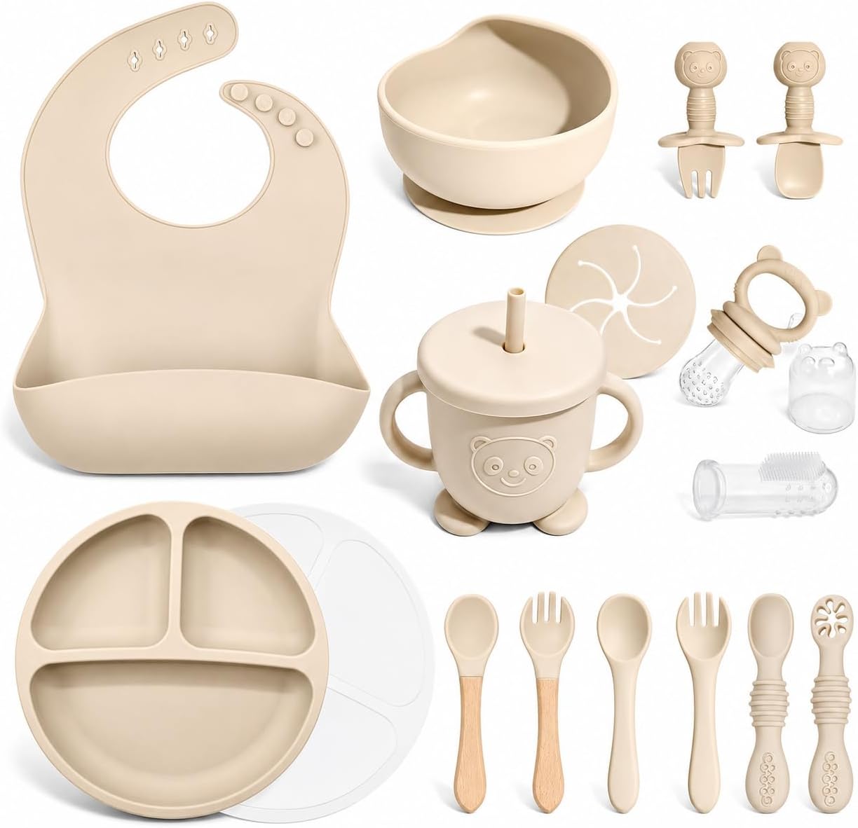 CATVEGUE Silicone Baby Feeding Set