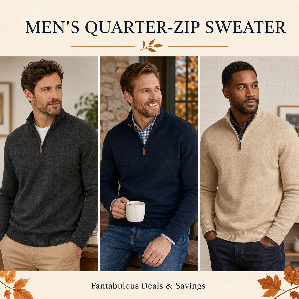 Men's Quarter-Zip Sweater